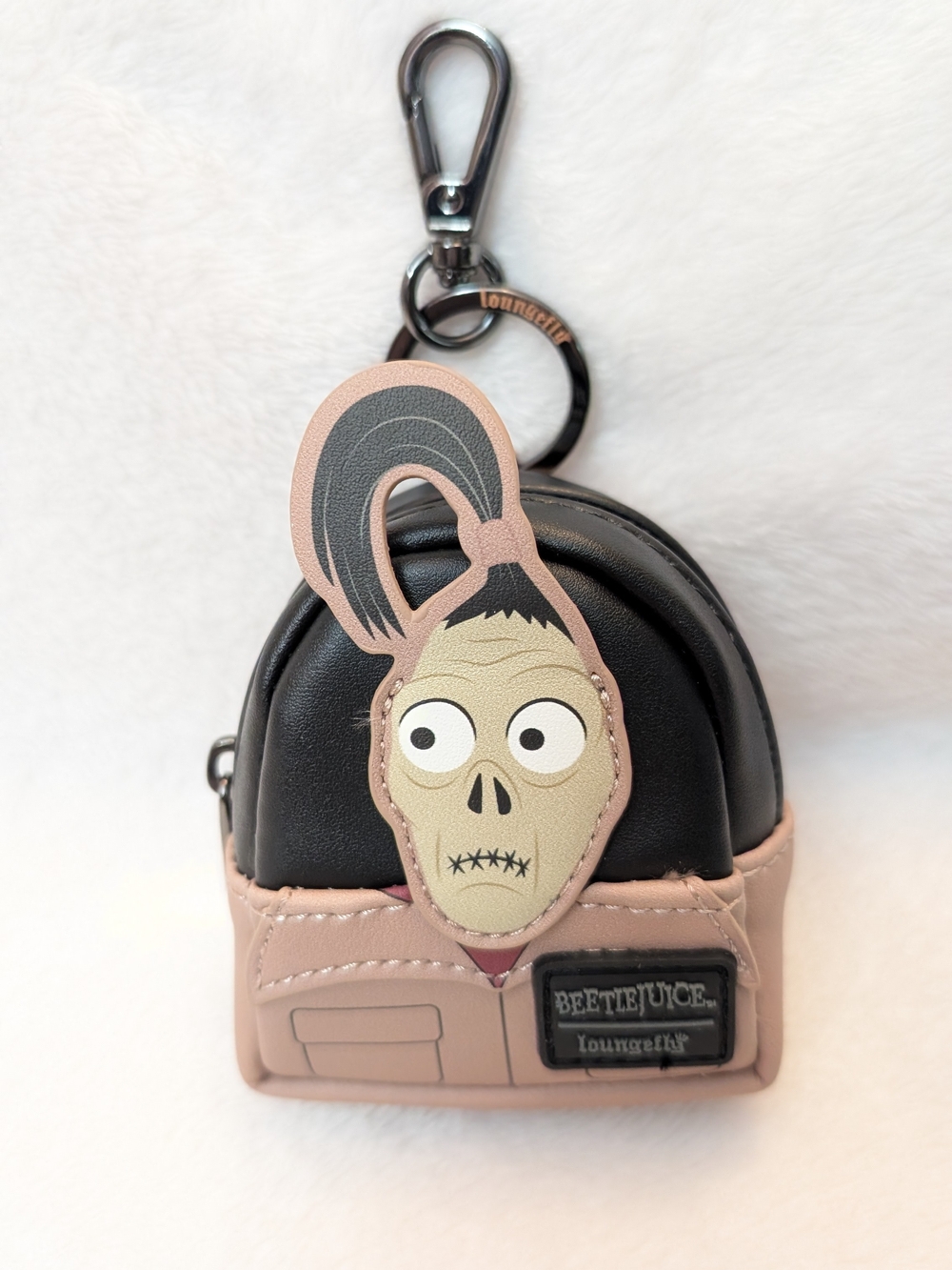 Loungefly Beetlejuice shrunken head bob Mini Backpack Keychain Bag Charm - NWT